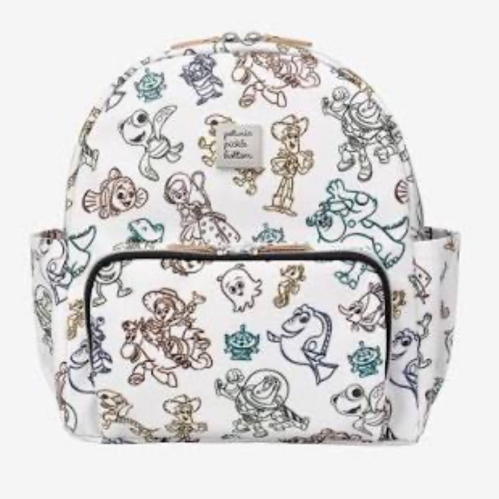 Petunia Pickle Bottom Kids Backpack - White with Multicolor Characters